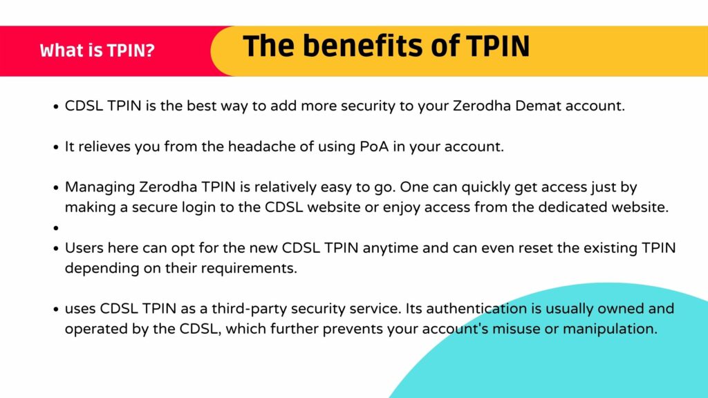 WHAT IS ZERODHA TPIN AND BENEFITS OF IT
