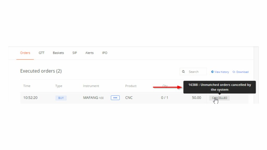 What is IOC in Zerodha?